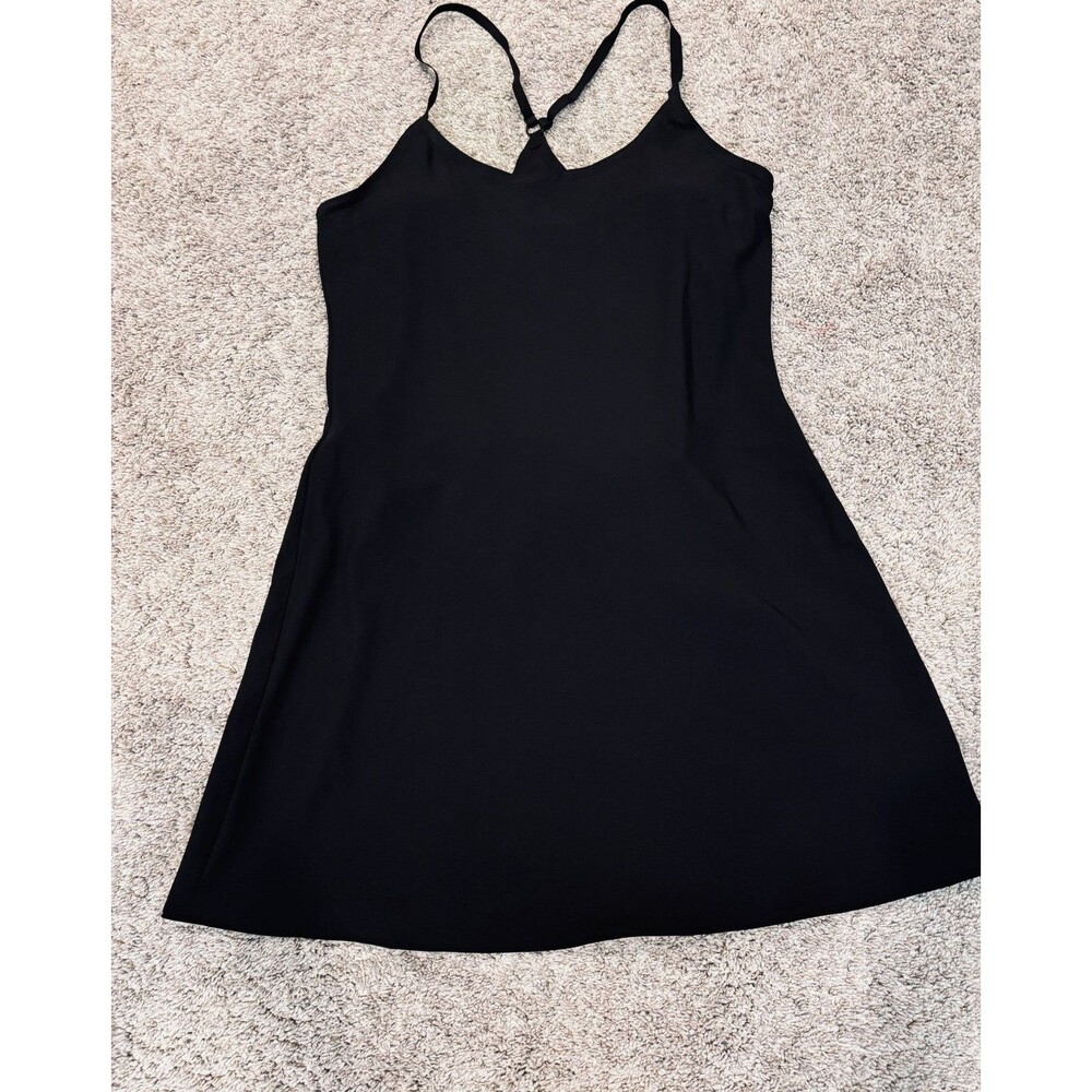 Outdoor Voices strappy Solid Black size LARGE The Exercise Dress Athleisure